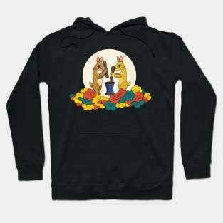 Minhwa: Moon Rabbit A Type (Korean traditional/folk art) Hoodie